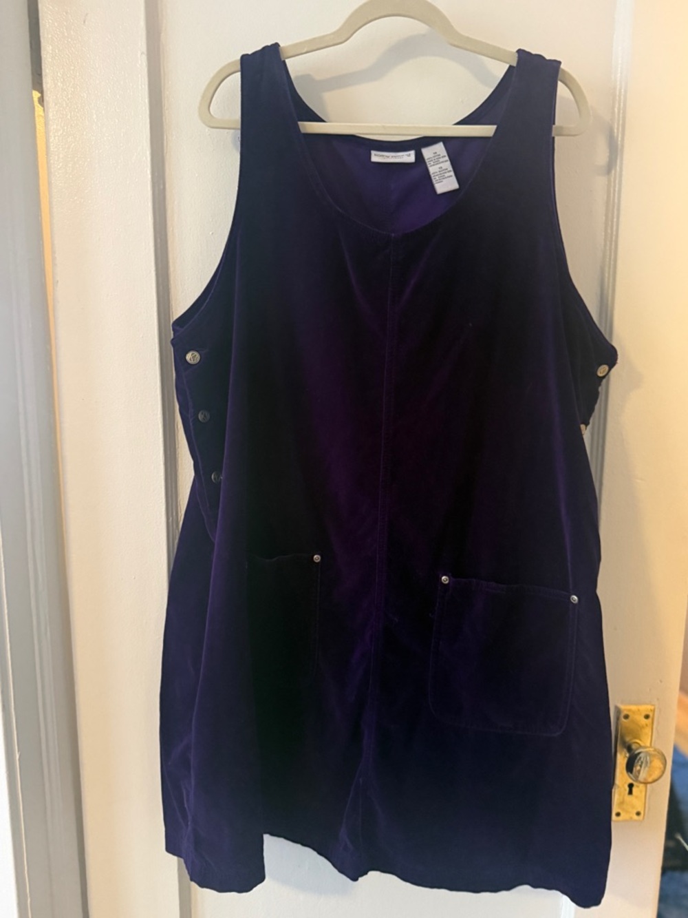 Kathy Ireland Vinatge 90s Purple Velvet Jumper - 1XL